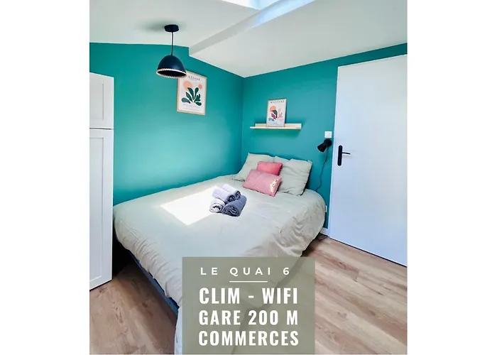 Le Quai 6 - Studio Neuf Calme Lumineux - Clim - Wifi - Gare A 200M